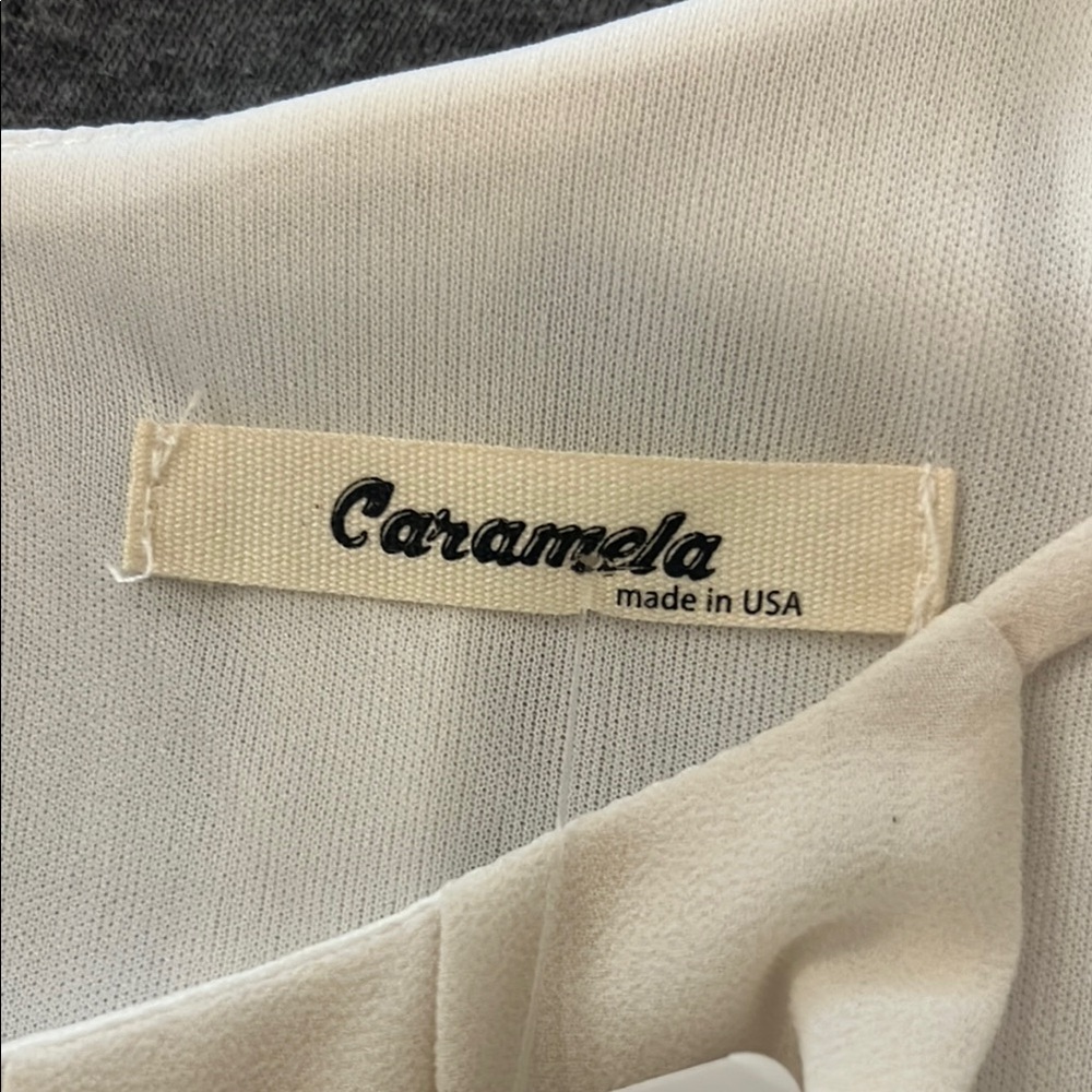 Caramela Cream Halter Sundress Wedding Guest - Picture 2 of 14